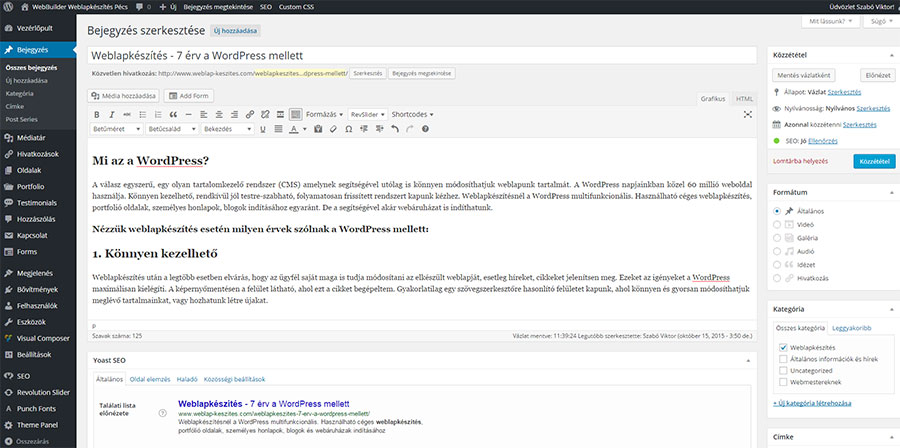 weblapkészítés - 7 érv a wordpress mellett