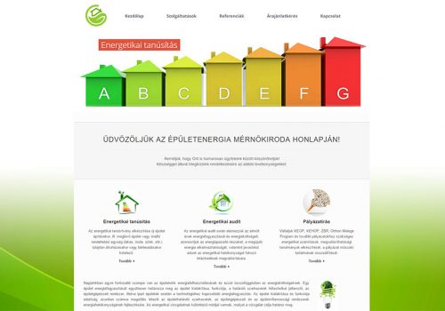 weblap készítés referencia - energetikai tanúsítás