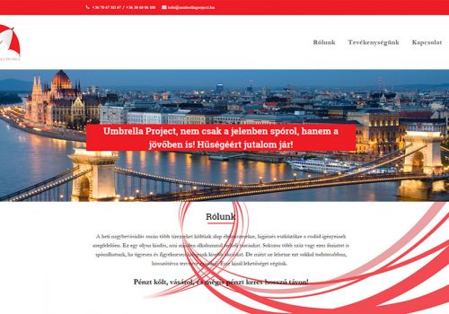 weblap készítés az umbrella project részére