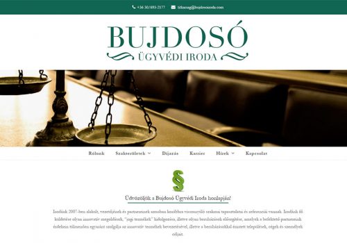weboldal készítés Bujdosó Ügyvédi Iroda részére