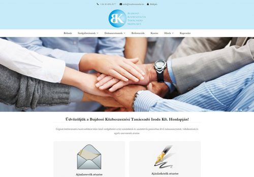 Bujdosó Közbeszerzés - weblapkészítés