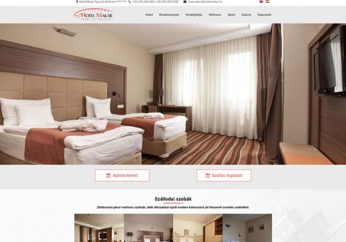 weblap készítés a Hotel Makár részére