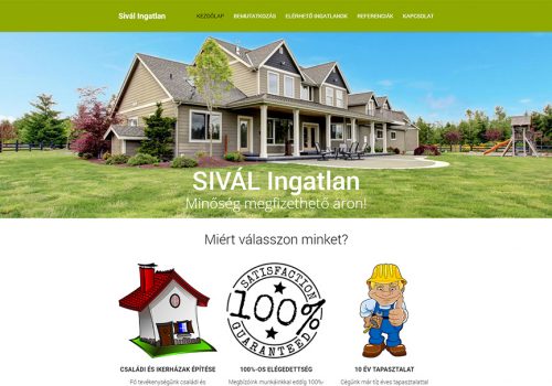 Weblapkészítés Mosonmagyaróvár - A Sivál Kft részére