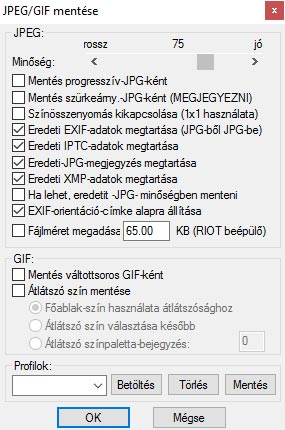 irfanview képminőség beállítása