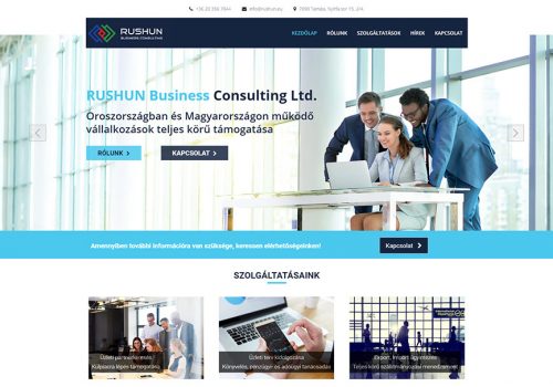 Weblap készítés a RUSHUN részére