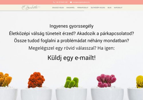 weblapkészítés az elizabeta-hu részére