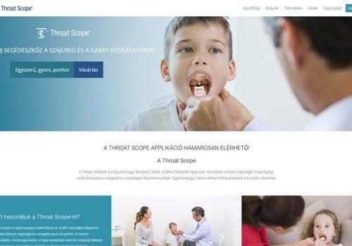 Weblapkészítés a Throat Scope Magyarország részére