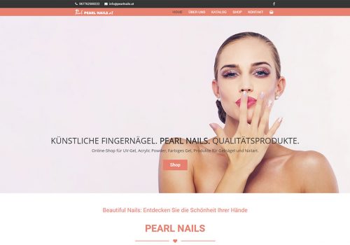 Weblap készítés és webáruház a PearlNails.at részére