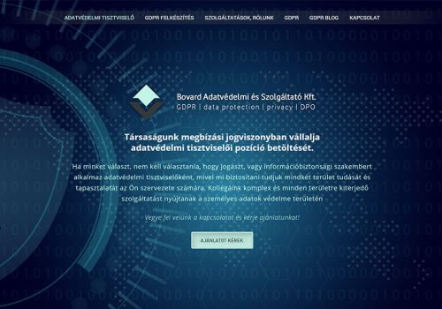 Weboldal készítés a Bovard Adatvédelmi és Szolgáltató Kft részére