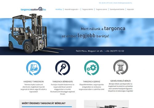 Weblapkészítés a Targoncaszalon Pécs részére