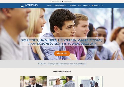 Weboldal készítés az Intreniq részére