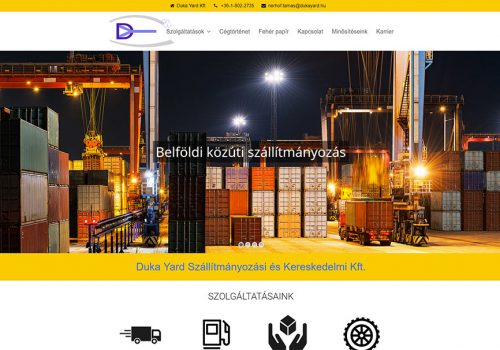 Weboldal készítés a Duka Yard Kft. részére