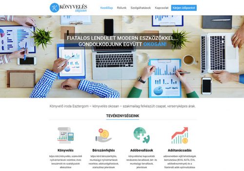 Weboldal készítés a Könyvelés okosan csapatának