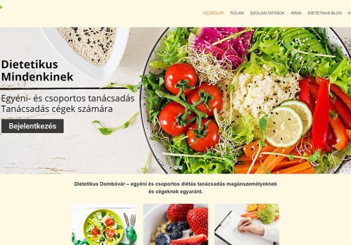 Honlapkészítés a Dietetikus Mindenkinek részére