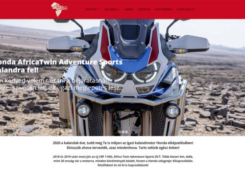 Weblapkészítés az Africa Twin részére