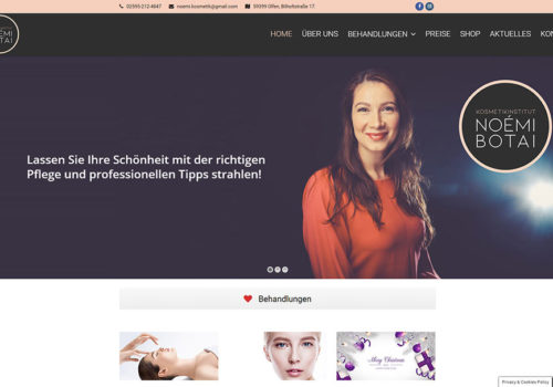 weblapkészítés az Olfen Kosmetikinstitut részére