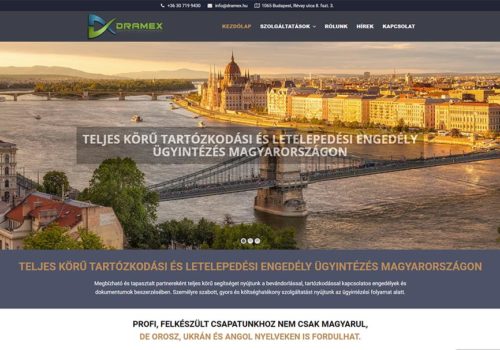weboldal készítés a dramex részére