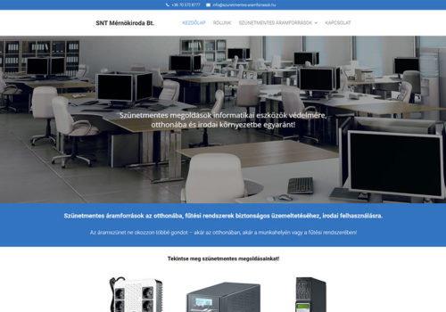 Weblapkészítés az SNT Mérnökiroda részére