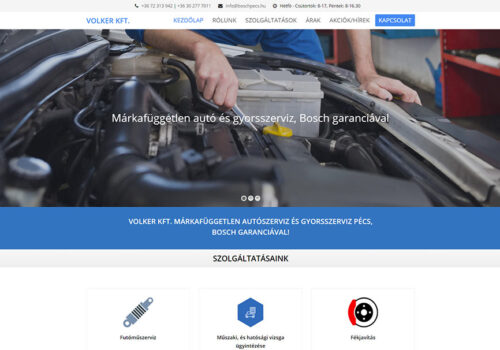 weboldal készítés a Volker Kft. részéree
