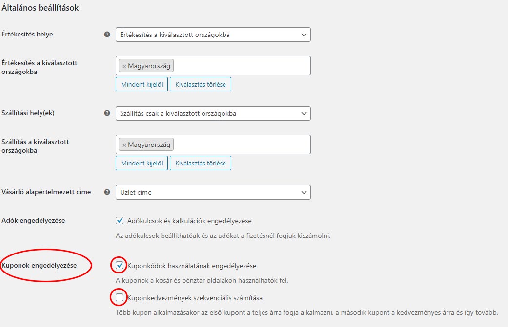 Kuponok létrehozása WooCommerce
