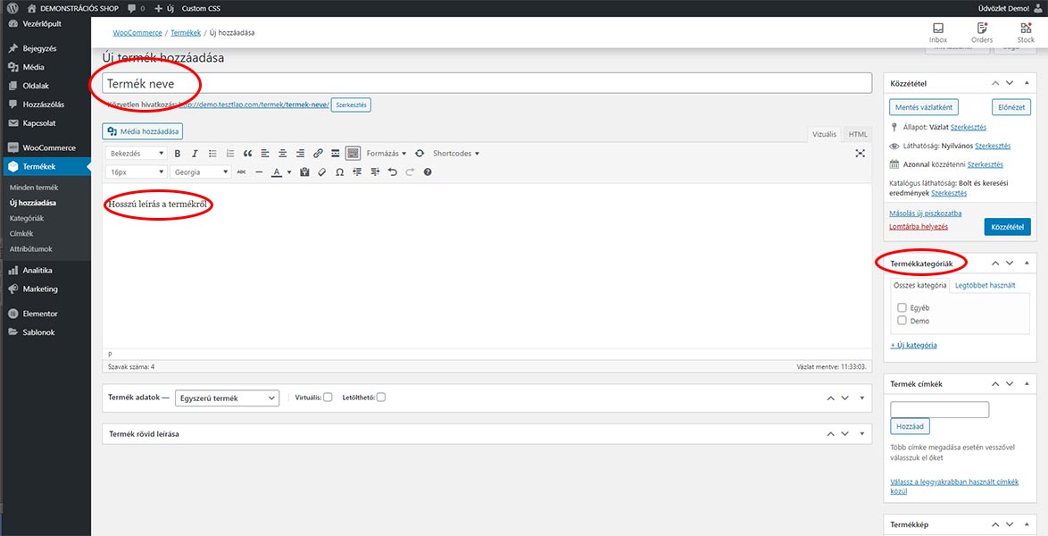 WooCommerce webáruház segédlet és kezelési útmutató 02