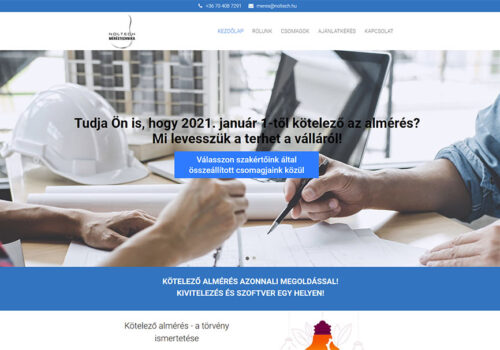 Weblapkészítés a NOLTECH Méréstechnika Kft. részére