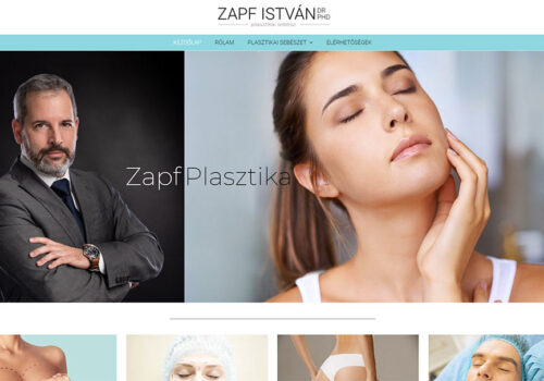 Honlapkészítés Zapf István plasztikai sebész részére