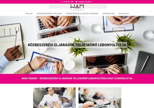 Weblapkészítés a WAMTender részére