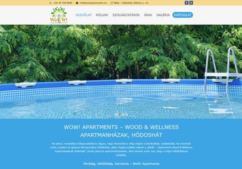 Honlapkészítés a WoW! Apartments részére