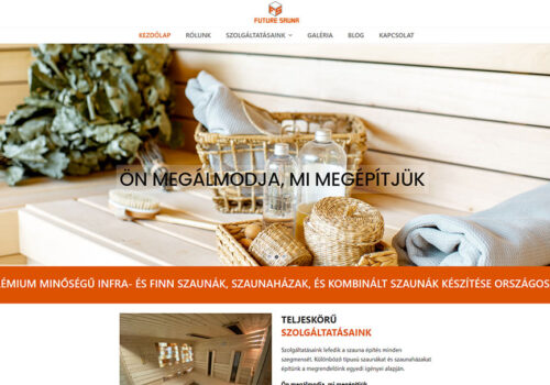 Weboldal készítés a Future Sauna részére