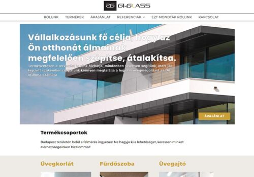 Weblapkészítés a Gi-Glass részére