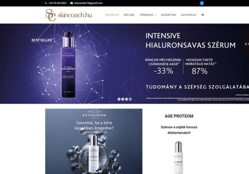 Webáruház készítés a Skincoach részére