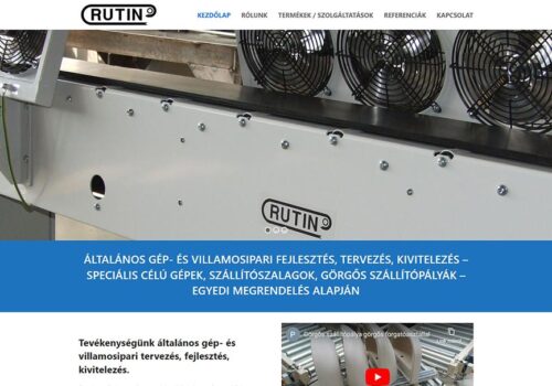 Honlapkészítés a Rutin Kft. részére