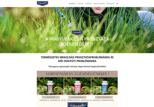 Uroharmony webáruház készítése 2024