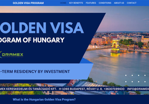 Weblapkészítés a Golden Visa of Hungary - Dramex részére