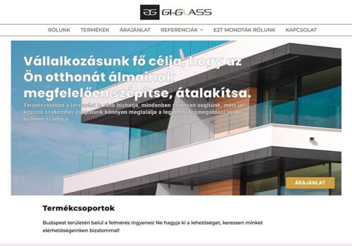 Honlapkészítés a GiGlass részére