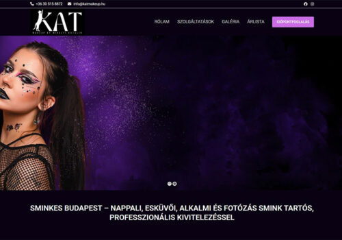 Weblapkészítés a KatMakeUp részére