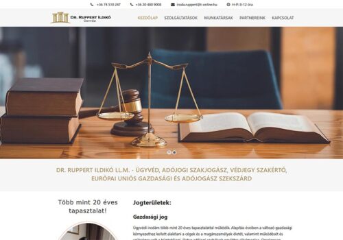 Honlapkészítés Dr. Ruppert Ildikó ügyvéd részére