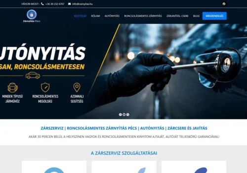 weblapkészítés a Zarnyitas.hu részére